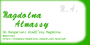 magdolna almassy business card